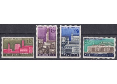 FRANCE 1958 Rebuilt Cities 4v MNH**