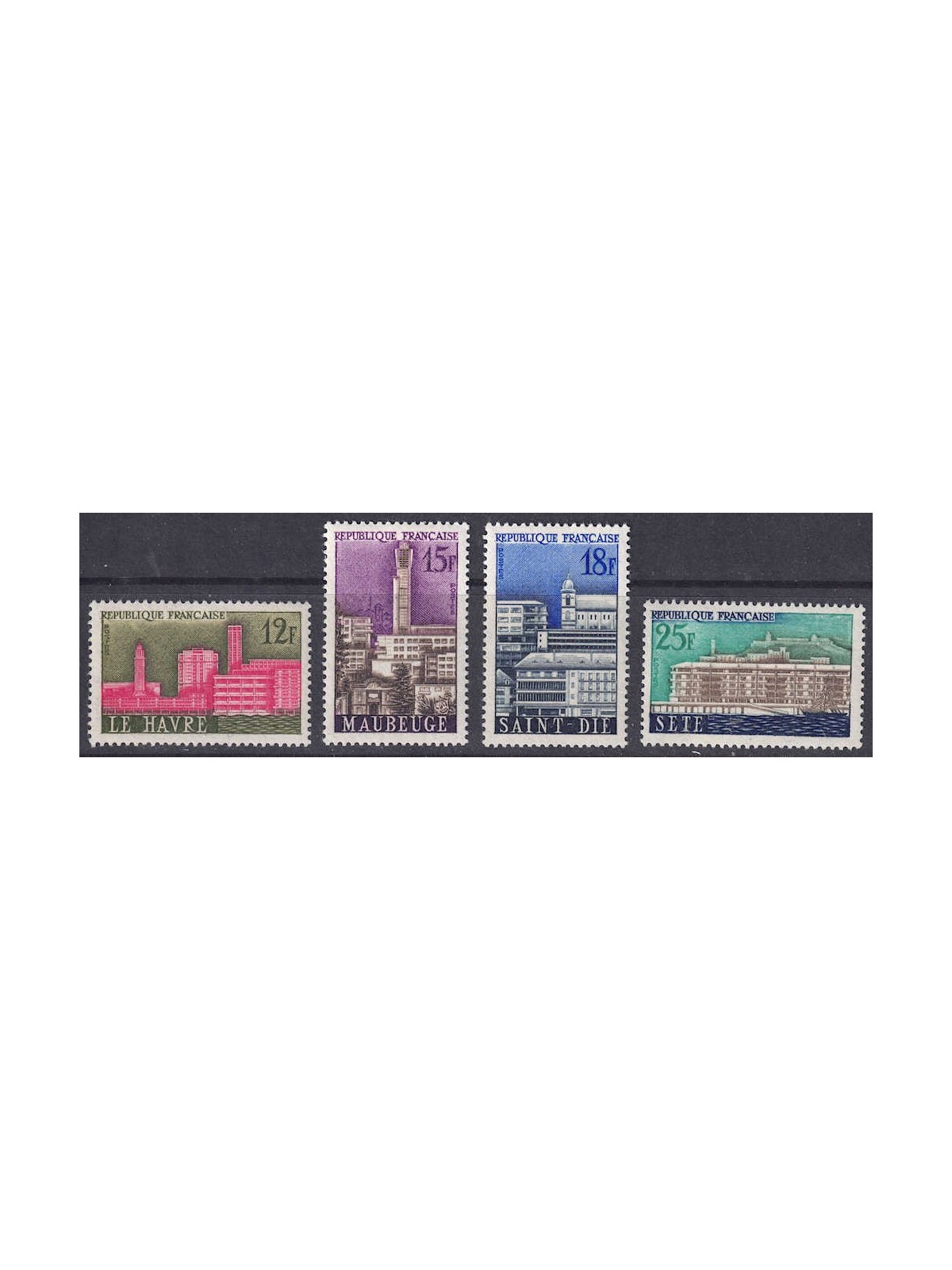 FRANCE 1958 Rebuilt Cities 4v MNH**