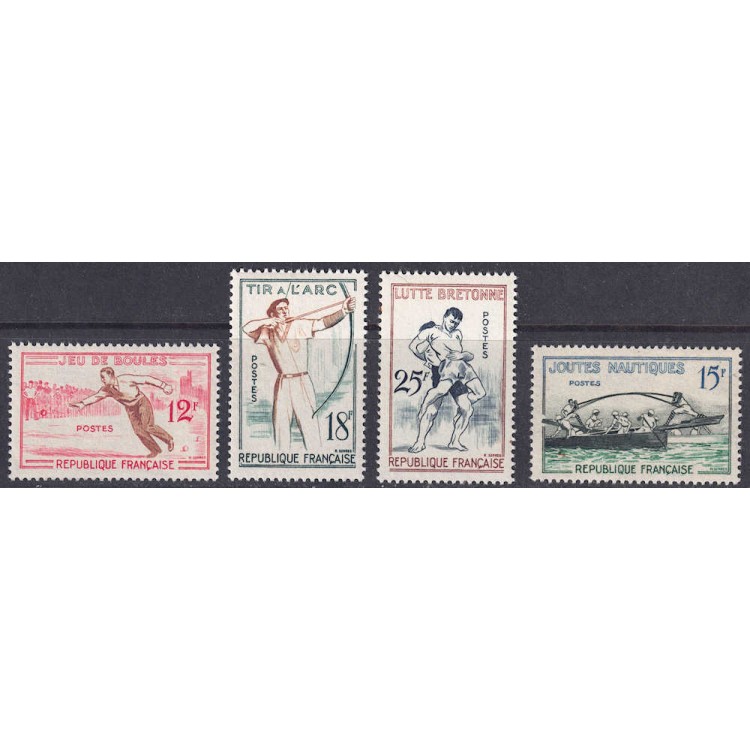 FRANCE 1958 Traditional Games 4v MNH**