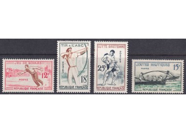 FRANCE 1958 Traditional Games 4v MNH**