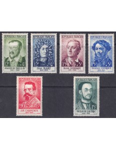 FRANCE 1958 Celebrities 6v MNH**