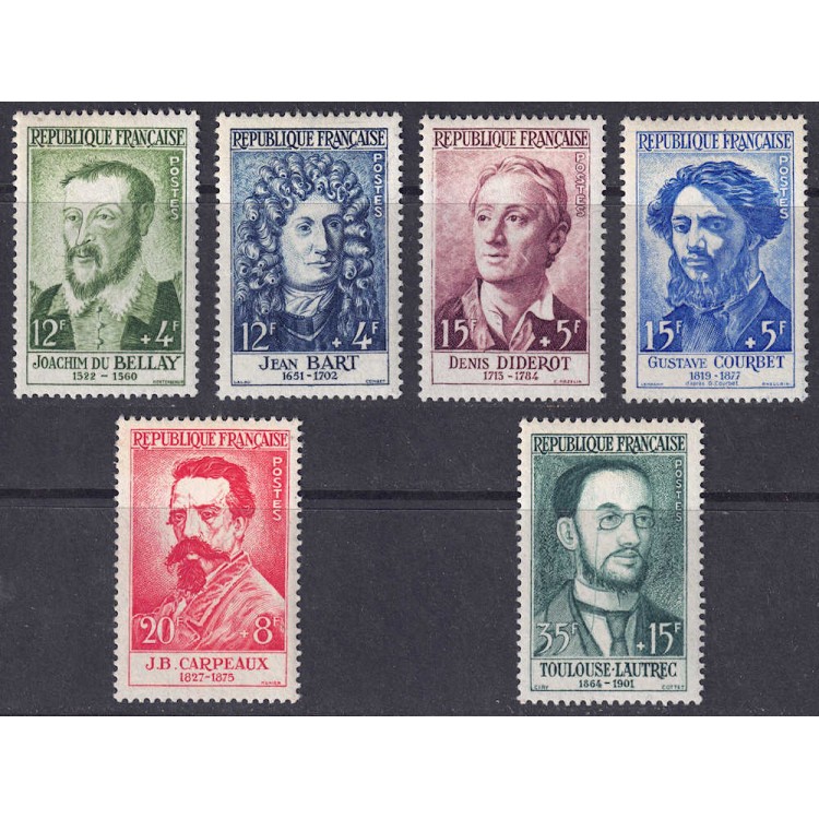 FRANCIA 1958 Celebrità 6v MNH**