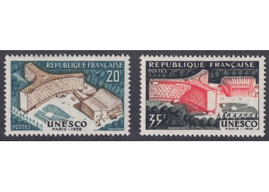 FRANCE 1958 New UNESCO Headquarters 2v MNH**