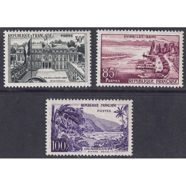 FRANCE 1959 Tourist series 3v MNH**