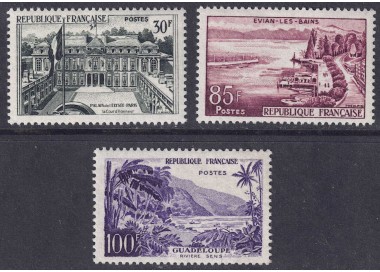 FRANCE 1959 Tourist series 3v MNH**