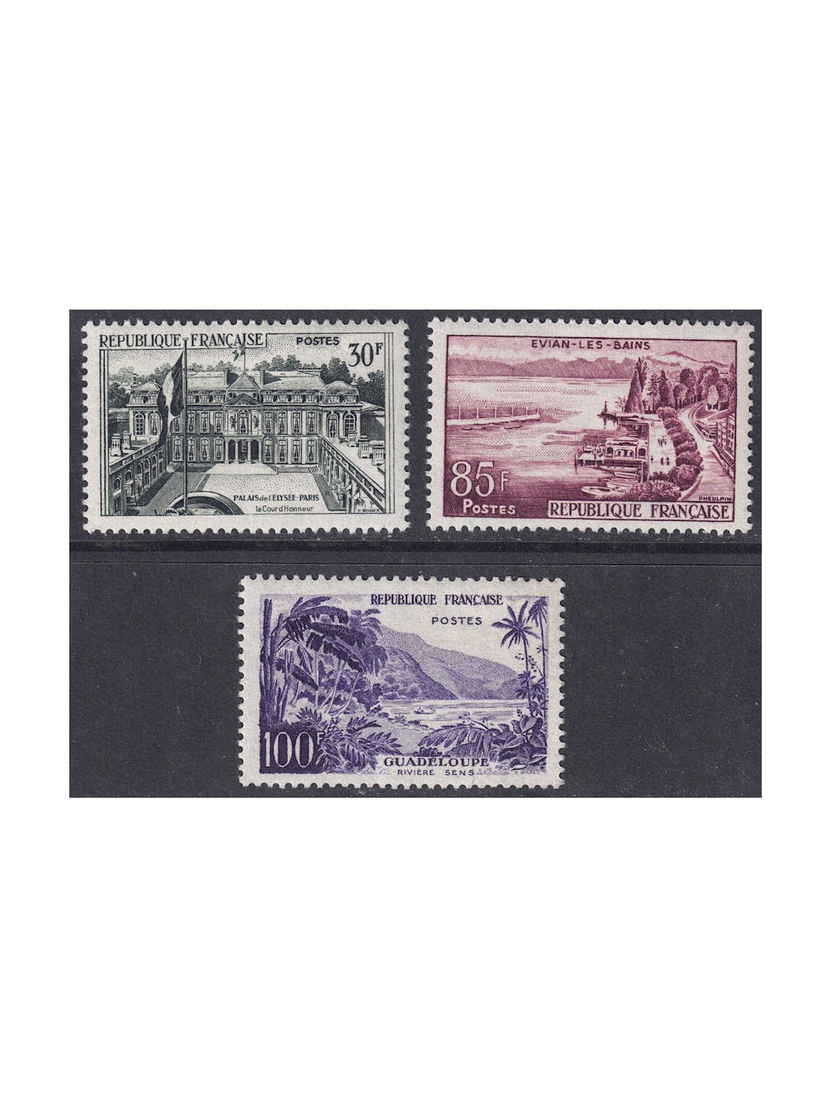 FRANCE 1959 Tourist series 3v MNH**