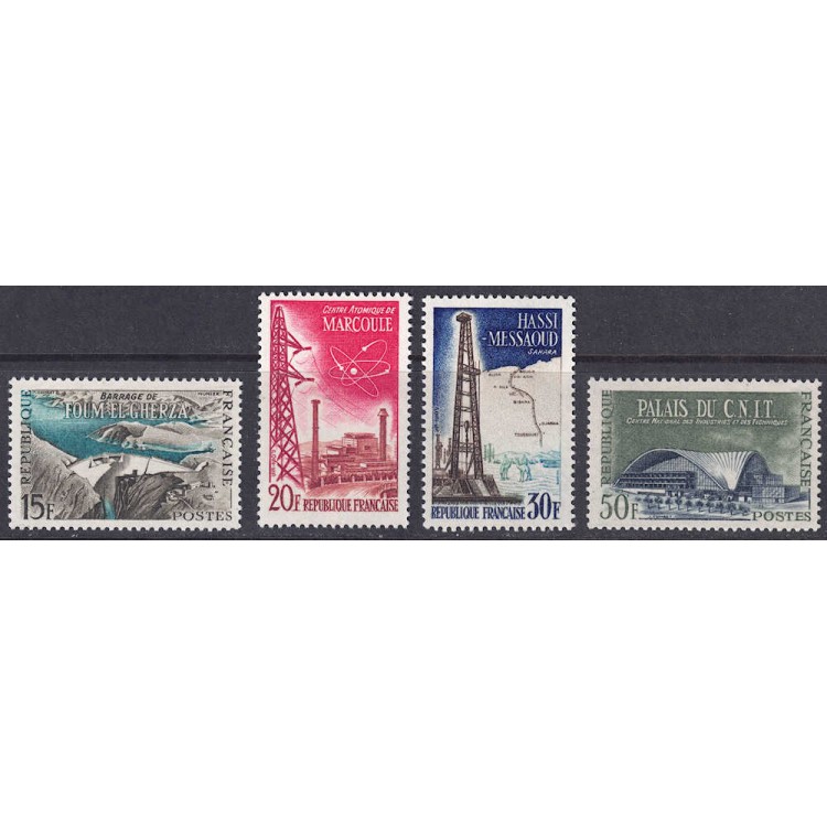FRANCE 1959 Technical achievements (2nd series) 3v MNH**