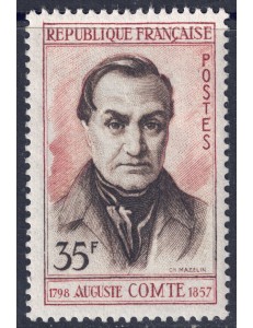 FRANCE 1957 Auguste Comte MNH**