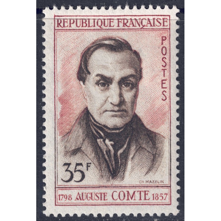 FRANCE 1957 Auguste Comte MNH**