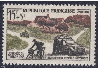 FRANCIA 1958 Giornata del francobollo MNH**