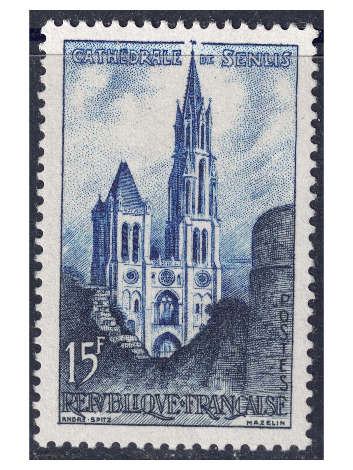 FRANCE 1958 Senlis Cathedral MNH**