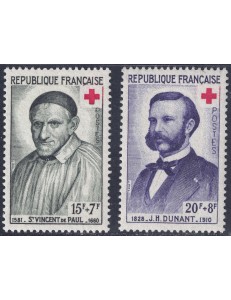 FRANCIA 1958 Pro Croce Rossa 2v MNH**