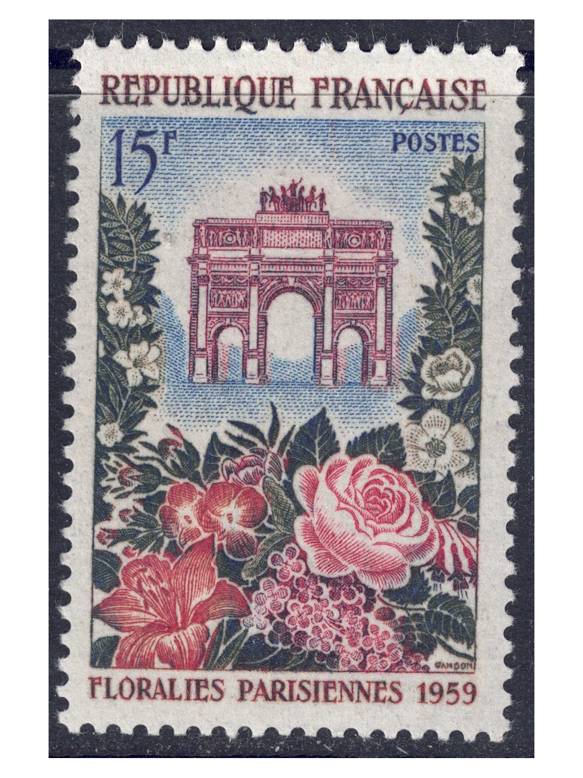 FRANCE 1959 Paris Flower Show MNH**