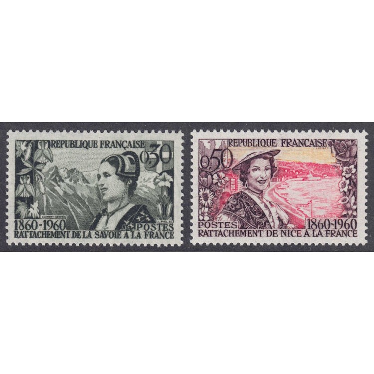 FRANCIA 1960 Annessione Galizia e Nizza 2v MNH**