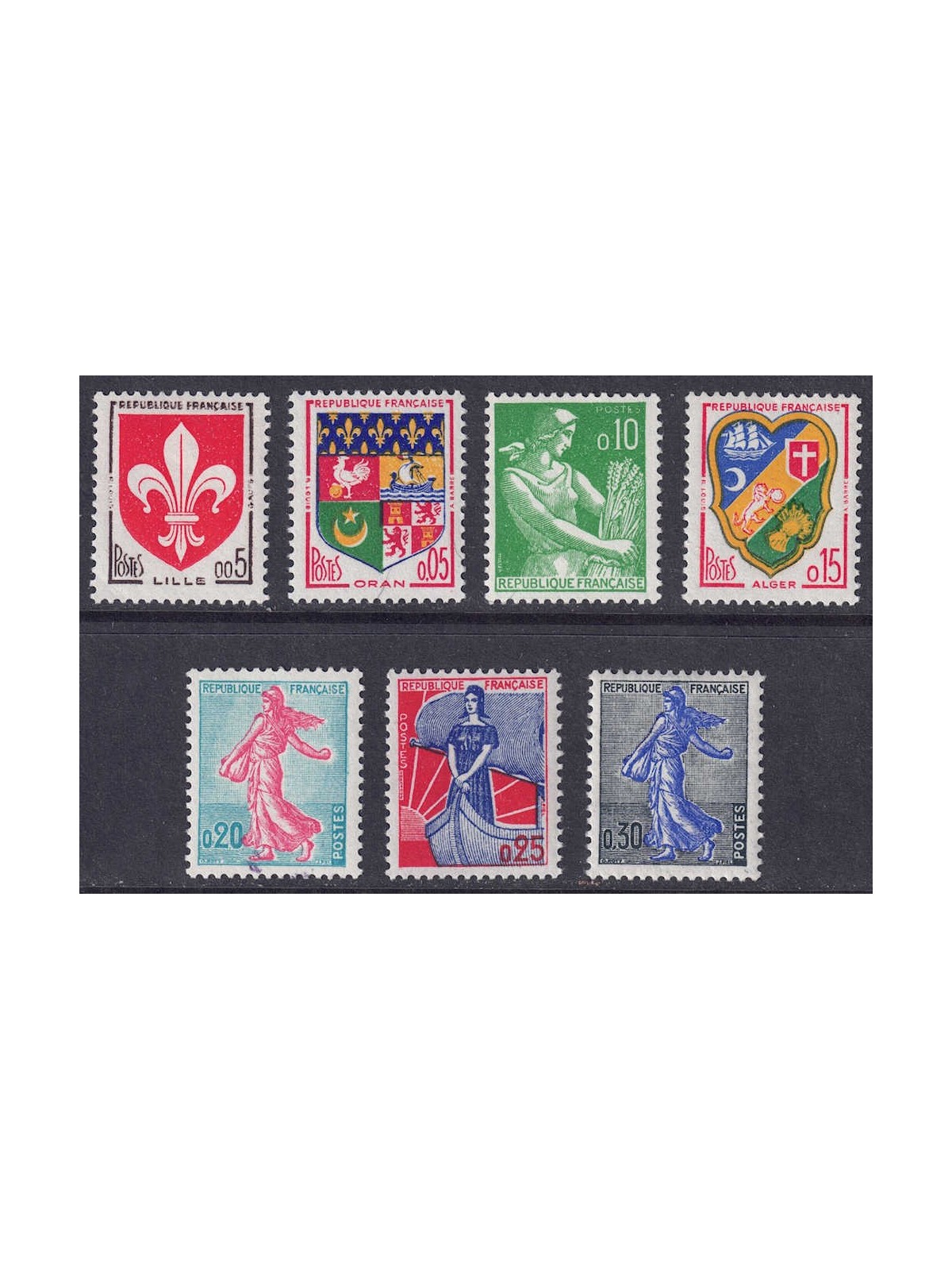 FRANCIA 1960-61 Serie ordinaria 7v MNH**