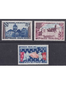 FRANCIA 1959 Trattato dei Pirenei 3v MNH**