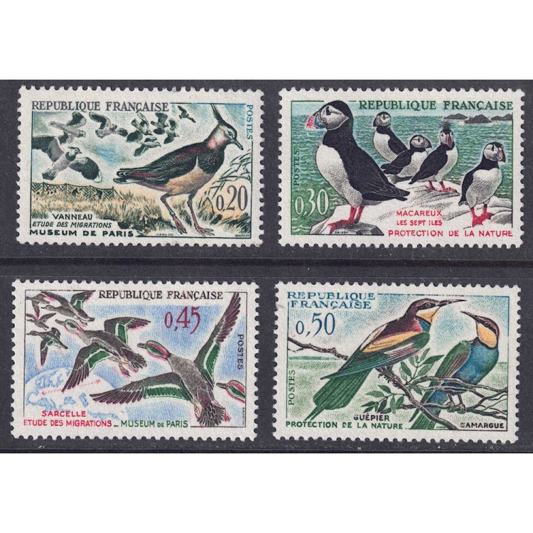 FRANCIA 1960 Uccelli diversi 4v MNH**