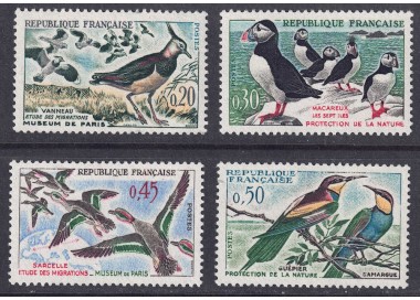FRANCE 1960 Various Birds 4v MNH**