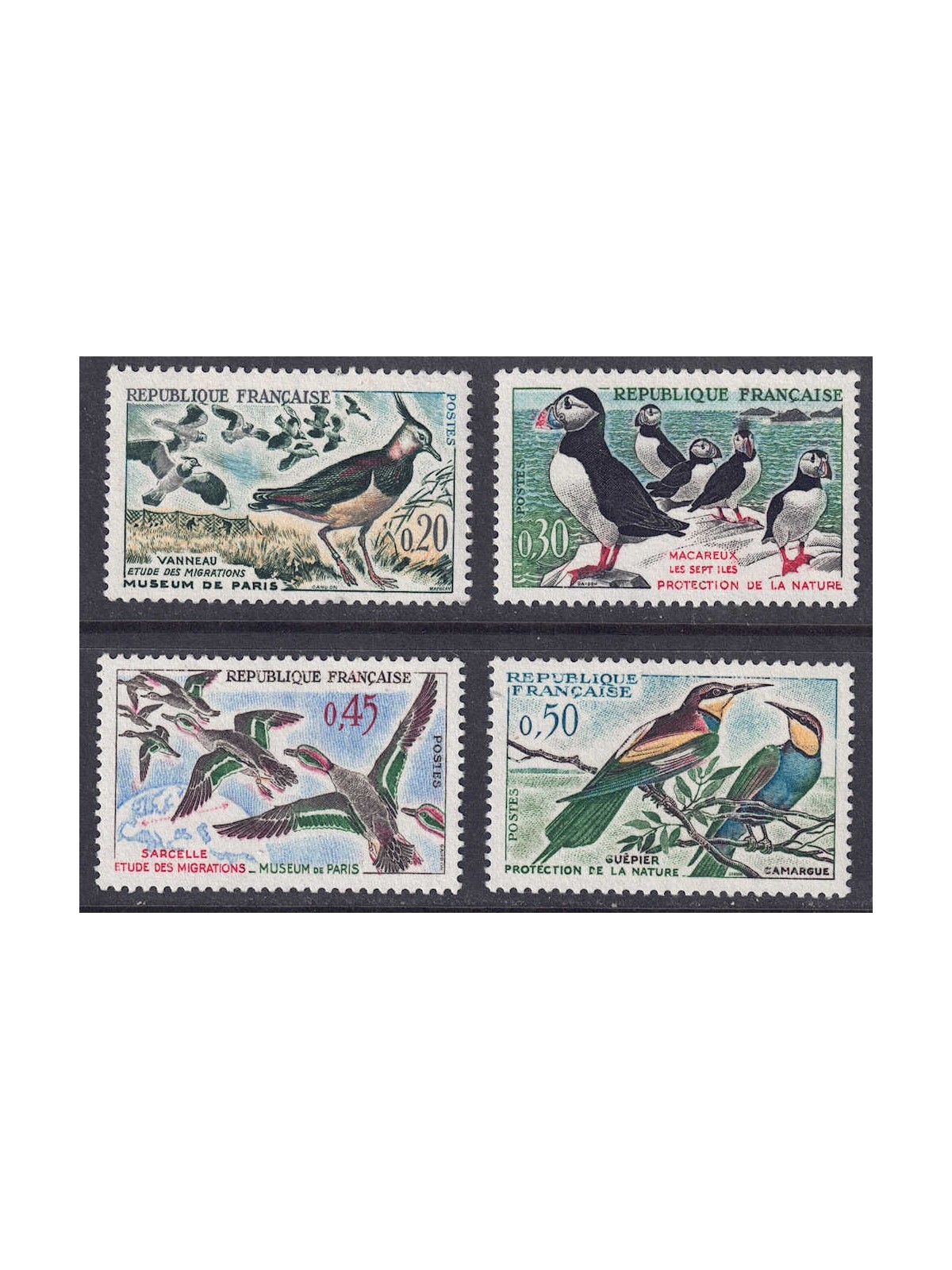 FRANCE 1960 Various Birds 4v MNH**