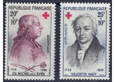 FRANCE 1959 Pro Red Cross 2v MNH**