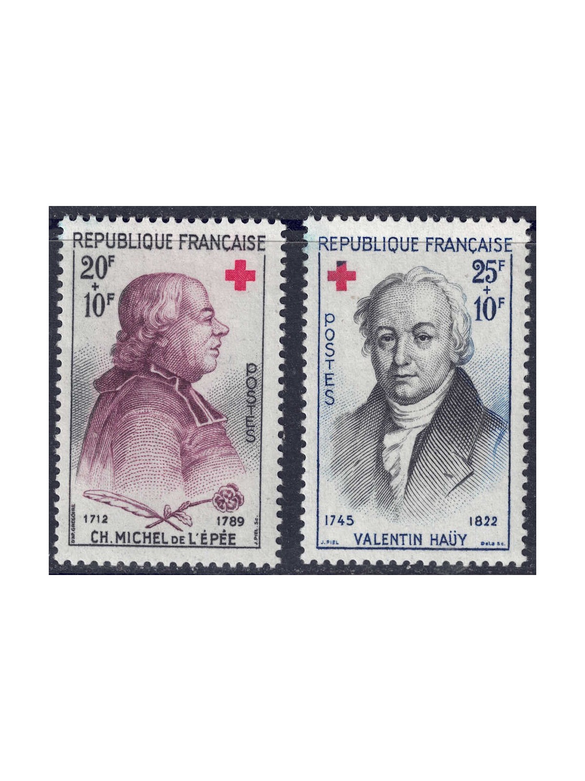 FRANCE 1959 Pro Red Cross 2v MNH**