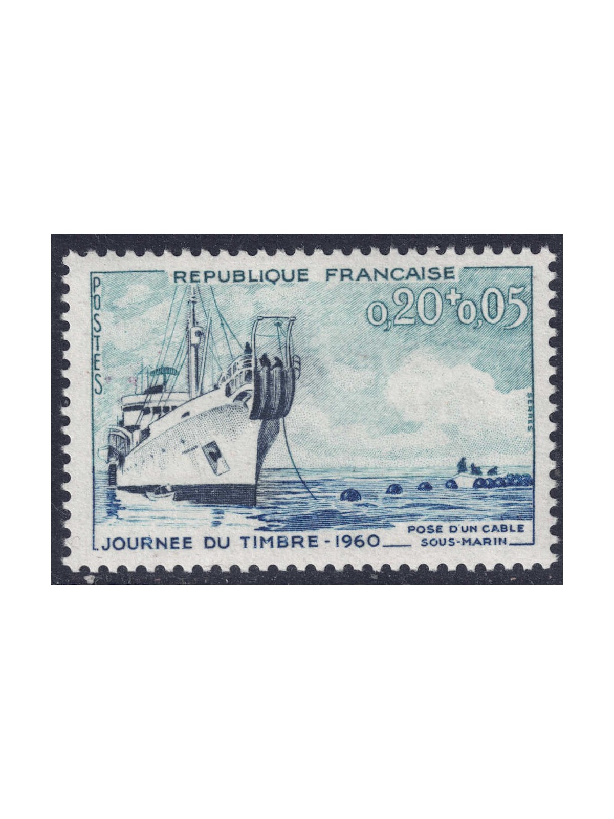 FRANCIA 1960 Giornata del francobollo MNH**