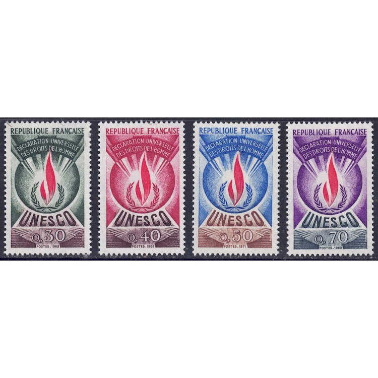 FRANCIA 1969-71 Francobolli di Servizio (UNESCO) 4v MNH**