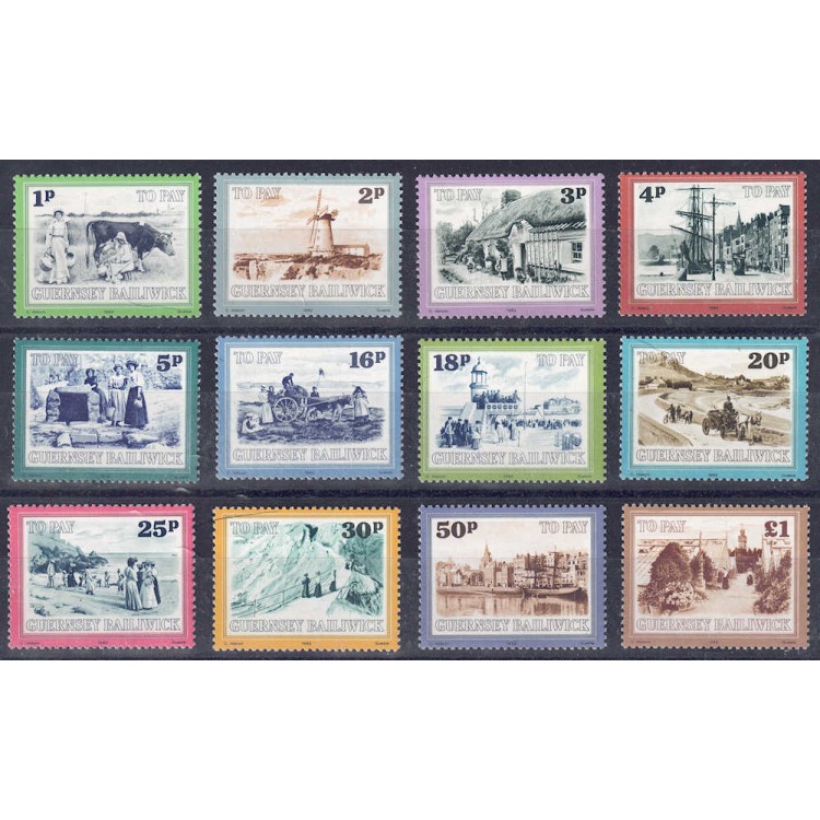 GUERNSEY 1982 Postage Due 12v MNH**