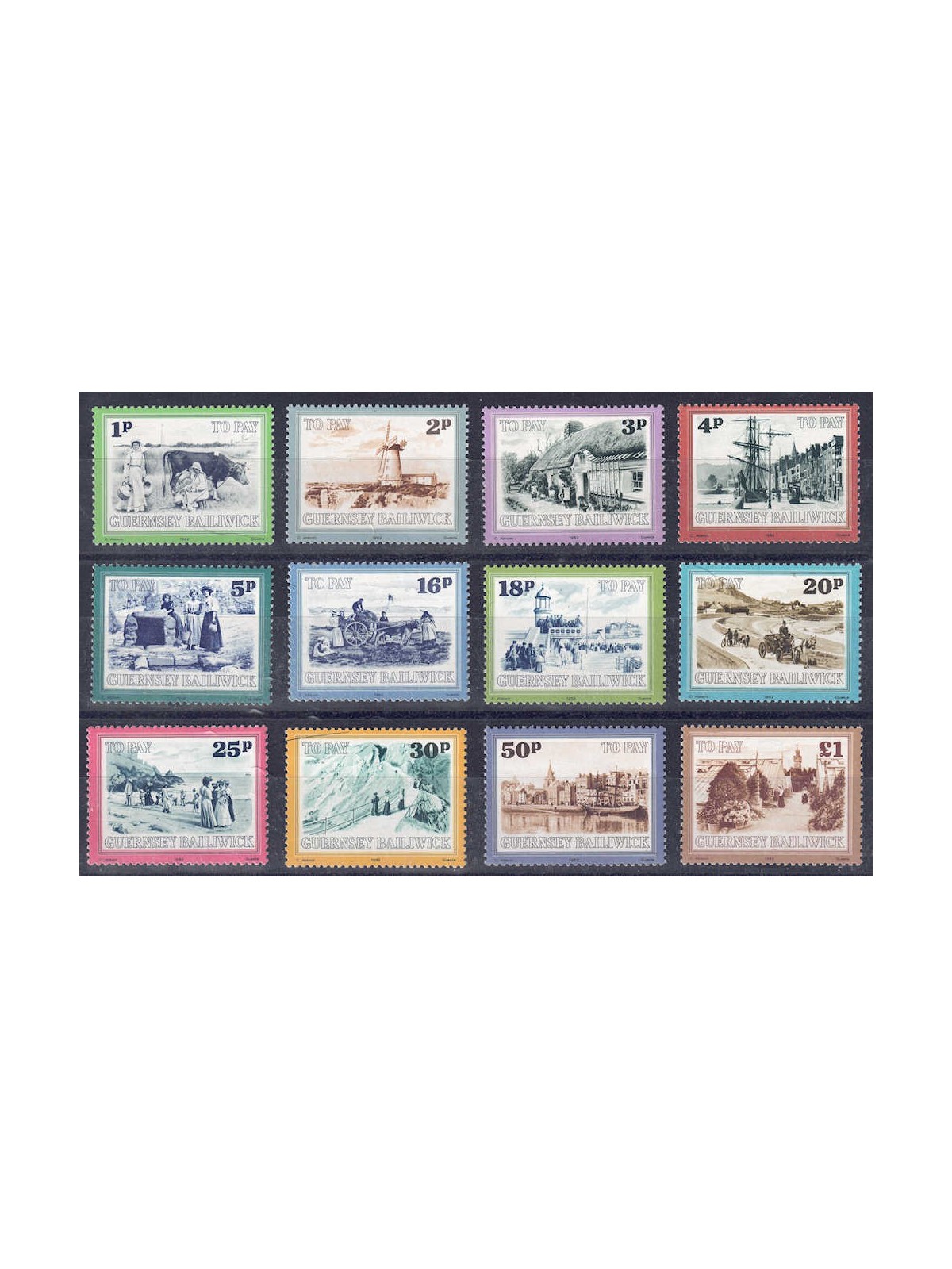 GUERNSEY 1982 Postage Due 12v MNH**