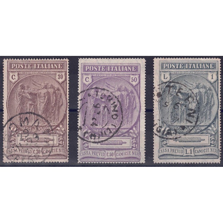 ITALY KINGDOM 1923 Black Shirts 3v us