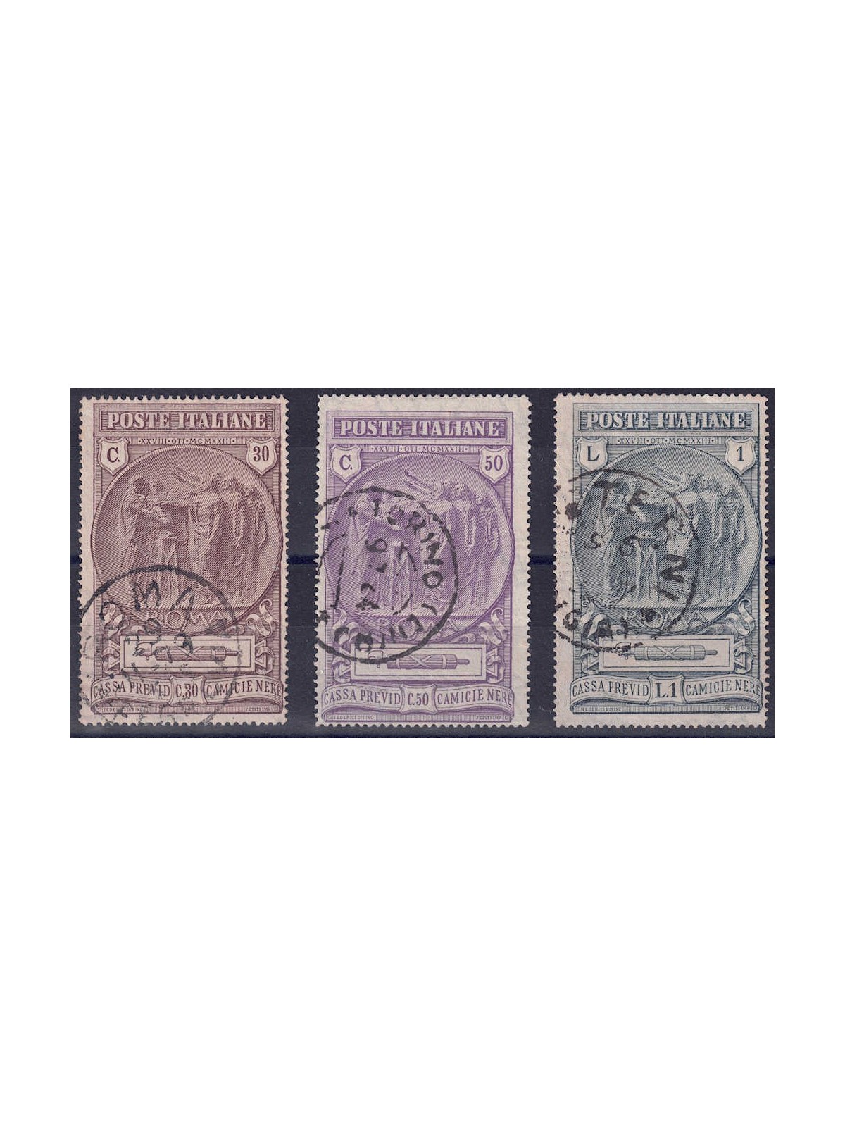 ITALY KINGDOM 1923 Black Shirts 3v us