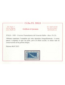 ITALIA REGNO 1930 Crociera transatlantica MNH** ©