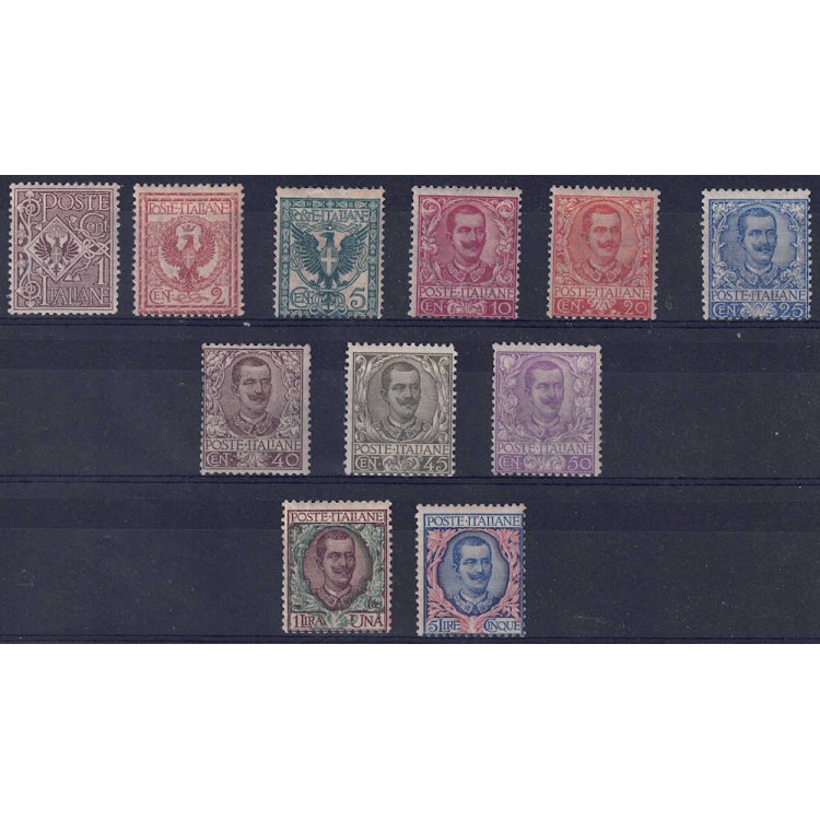 ITALIA REGNO 1901 Floreale 11v MNH** ©