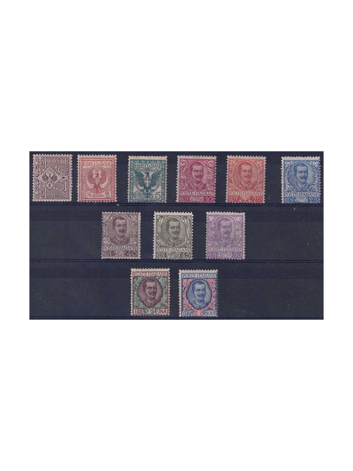 ITALIA REGNO 1901 Floreale 11v MNH** ©