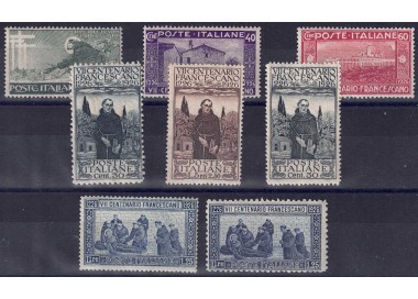ITALIA REGNO 1926 San Francesco 8v MNH** ©
