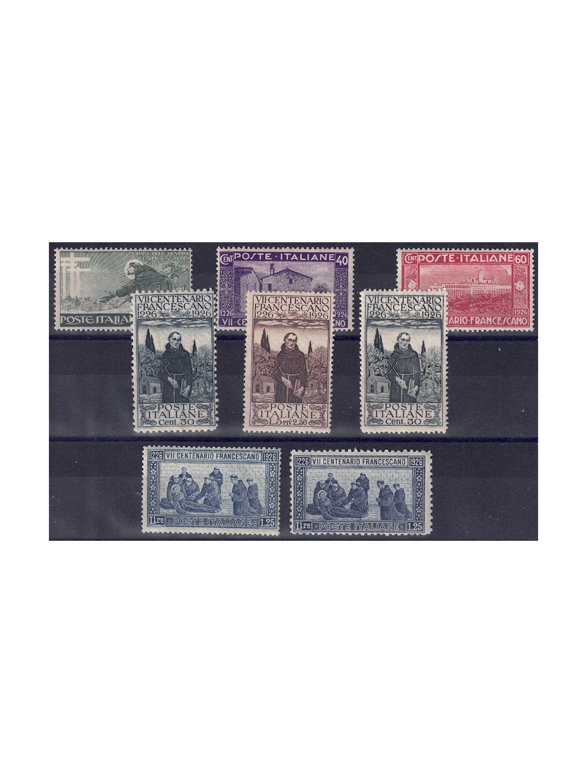 ITALIA REGNO 1926 San Francesco 8v MNH** ©
