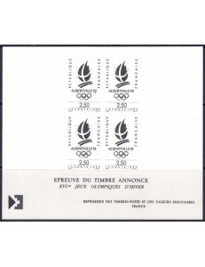 FRANCIA 1990 Albertville '92 (prova monocromatica)