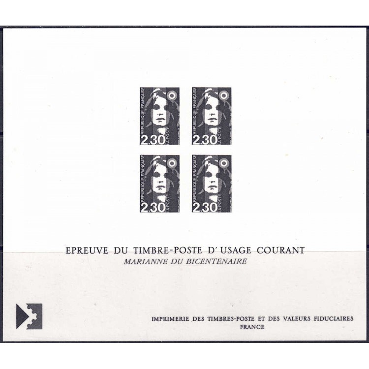 FRANCIA 1989 Marianna del Bicentenario (prova monocromatica)