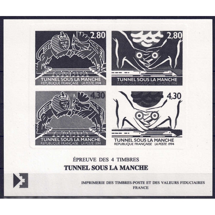 FRANCE 1994 Channel Tunnel (monochrome test)