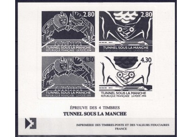 FRANCE 1994 Channel Tunnel (monochrome test)