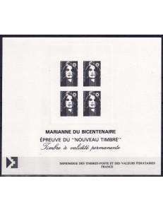 FRANCIA 1993 Marianna del Bicentenario (prova monocromatica)