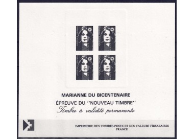 FRANCE 1993 Marianne of the Bicentenary (monochrome proof)