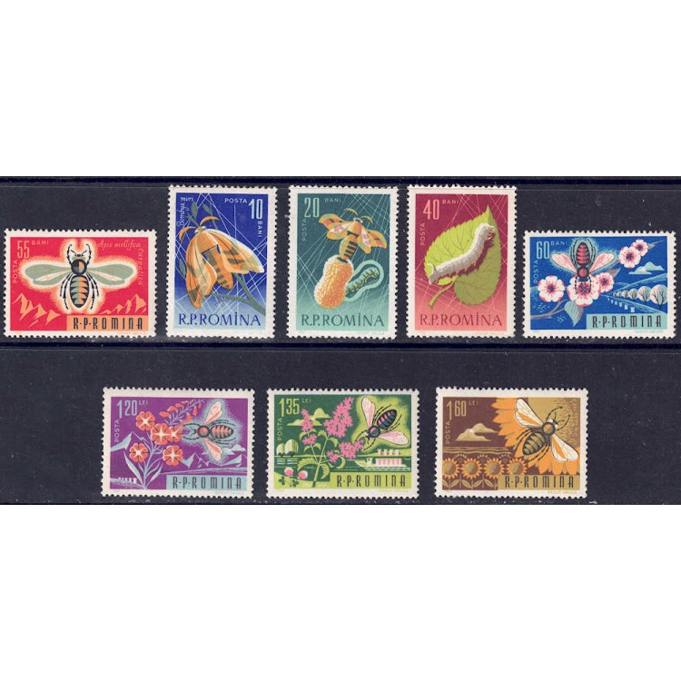 ROMANIA 1963 Beekeeping 8v MNH**