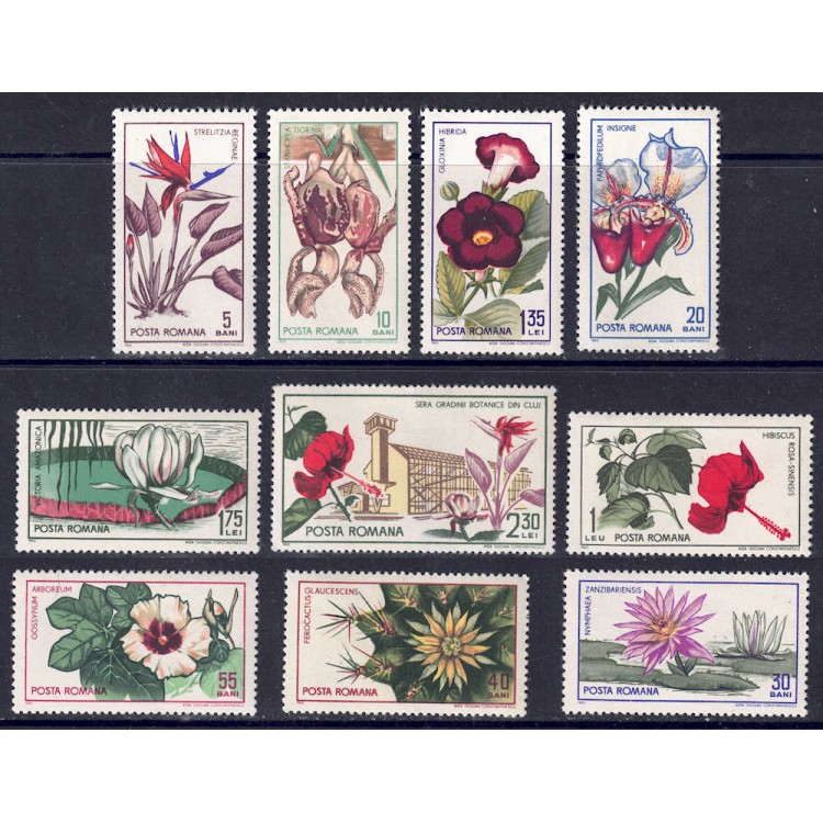 ROMANIA 1965 Botanical Garden of Cluj 10v MNH**