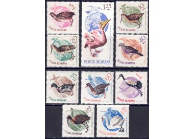 ROMANIA 1965 Fauna (Birds) 10v MNH**