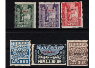 CIRENAICA 1923 Marcia su Roma 6v MH*