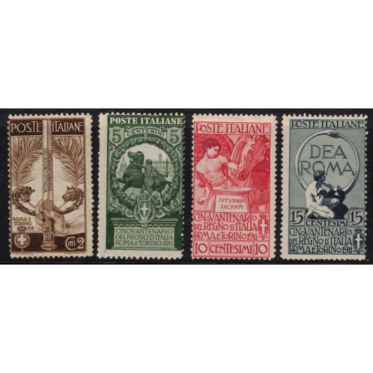 ITALIA REGNO 1911 Unità d'Italia 4v MH*