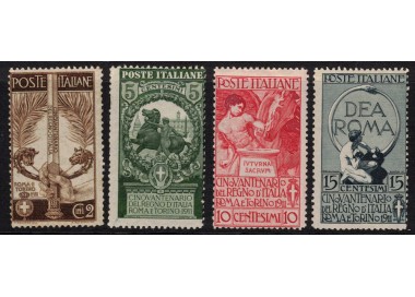 ITALIA REGNO 1911 Unità d'Italia 4v MH*