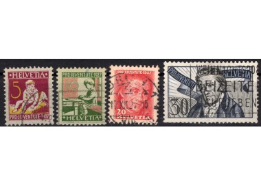 SVIZZERA 1927 Pro Juventute 4v us