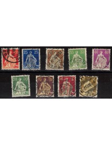 SWITZERLAND 1908 Helvetia sitting 9v us